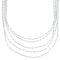 Genuine Liquid Sterling Silver 5 Strands 16-1/4" Necklace Jewelry BX120697